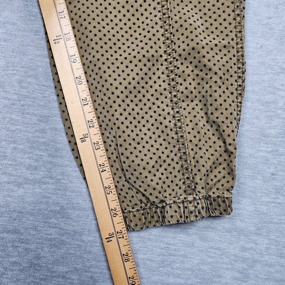 By Anthropologie Polka dot Army Green Jogger Pants Size L - Picture 5 of 10